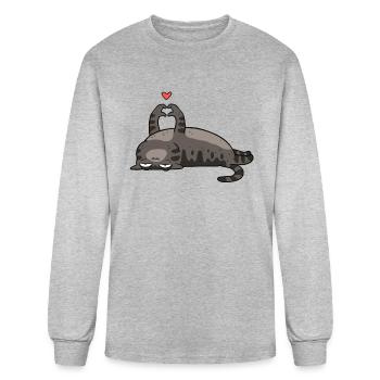 Cat lover - Men's Long Sleeve T-Shirt - heather gray - Front