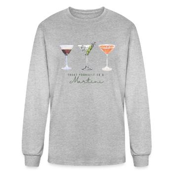 Philthy Martini and Espresso Martini Lovers - Men's Long Sleeve T-Shirt - heather gray - Front