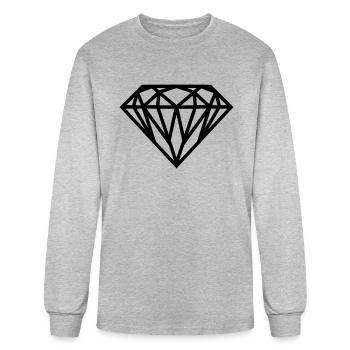 Diamond - Men's Long Sleeve T-Shirt - heather gray - Front