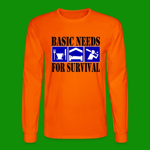 Softball/Baseball Basic Needs - Men's Long Sleeve T-Shirt