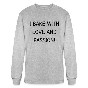 Baker slogan - Men's Long Sleeve T-Shirt - heather gray - Front