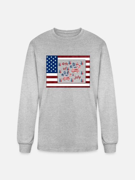 4th of july - Men's Long Sleeve T-Shirt - heather gray