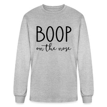 DESIGNBoop on the Nose stars - Men's Long Sleeve T-Shirt - heather gray - Front