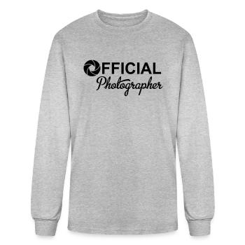 photographer - Men's Long Sleeve T-Shirt - heather gray - Front