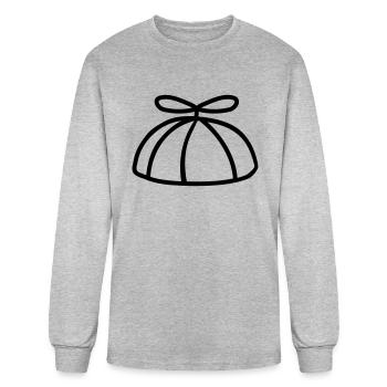Windmill hat colorful propeller - Men's Long Sleeve T-Shirt - heather gray - Front