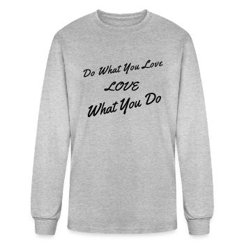 Do What You Love - Men's Long Sleeve T-Shirt - heather gray - Front