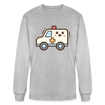 Cute Ambulance - Men's Long Sleeve T-Shirt - heather gray - Front