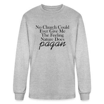 The Feeling Nature Does Pagan - Men's Long Sleeve T-Shirt - heather gray - Front