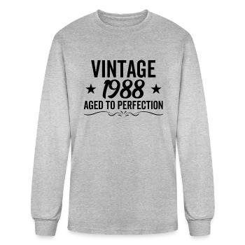 Vintage 1988 Aged To Perfection - Men's Long Sleeve T-Shirt - heather gray - Front