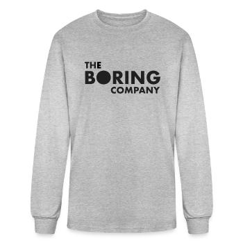 the boring company - Men's Long Sleeve T-Shirt - heather gray - Front