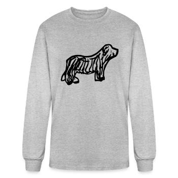 Bearded Collie - Men's Long Sleeve T-Shirt - heather gray - Front