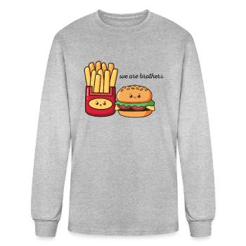 Burger Bros - Men's Long Sleeve T-Shirt - heather gray - Front