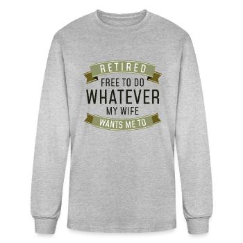 Retired Whatever - Men's Long Sleeve T-Shirt - heather gray - Front