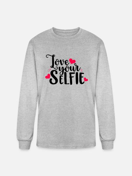 Love Your Selfie - Men's Long Sleeve T-Shirt - heather gray