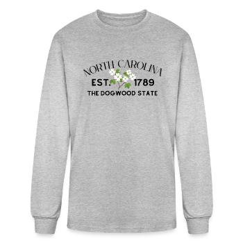 North Carolina - Men's Long Sleeve T-Shirt - heather gray - Front