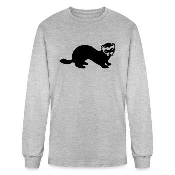 Ferret - Men's Long Sleeve T-Shirt - heather gray - Front