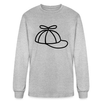 Cool propeller cap windmill - Men's Long Sleeve T-Shirt - heather gray - Front