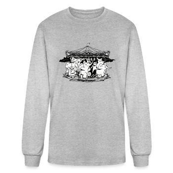 People Go Round - Men's Long Sleeve T-Shirt - heather gray - Front