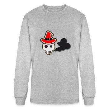 Brain Halloween smoker - Men's Long Sleeve T-Shirt - heather gray - Front