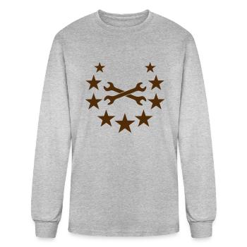 tool star - Men's Long Sleeve T-Shirt - heather gray - Front