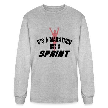 it's a Marathon not a sprint - Men's Long Sleeve T-Shirt - heather gray - Front