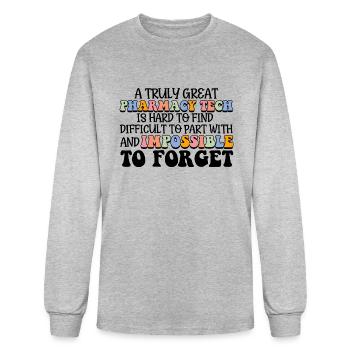 A truly great pharmacy tech - Men's Long Sleeve T-Shirt - heather gray - Front