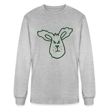 Rabbit Angry Naughty Aggressive Hate Frustration - Men's Long Sleeve T-Shirt - heather gray - Front