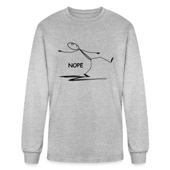 NOPE - Men's Long Sleeve T-Shirt - heather gray - Front