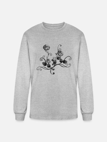 rose picture - Men's Long Sleeve T-Shirt - heather gray