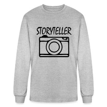 photographer - Men's Long Sleeve T-Shirt - heather gray - Front