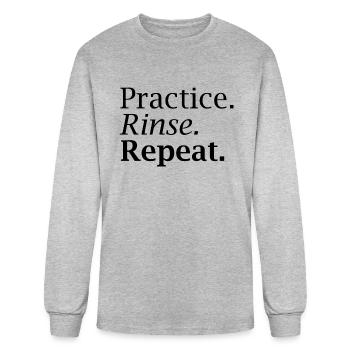 Practice. Rinse. Repeat. - Men's Long Sleeve T-Shirt - heather gray - Front