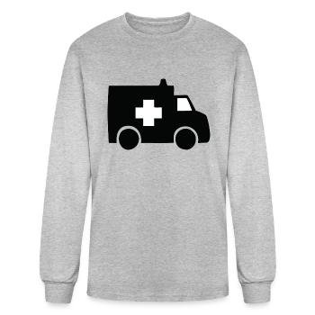 ambulance cars quote - Men's Long Sleeve T-Shirt - heather gray - Front