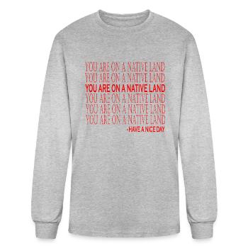 Vous êtes sur la terre natale - terre natale - native - T-shirt à manches longues Homme - gris chiné - Devant