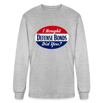 Wwii Defense Bonds - Men's Long Sleeve T-Shirt - heather gray - Front