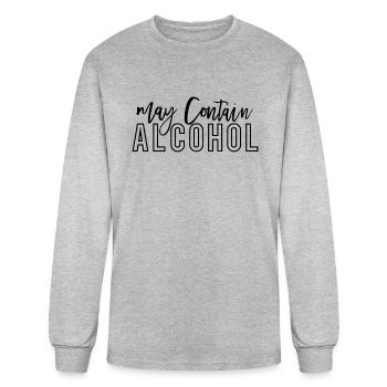 May Contain Alcohol - Men's Long Sleeve T-Shirt - heather gray - Front