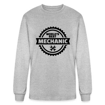 Mechanic - Men's Long Sleeve T-Shirt - heather gray - Front