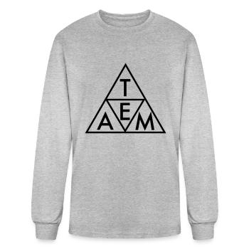 team - Men's Long Sleeve T-Shirt - heather gray - Front