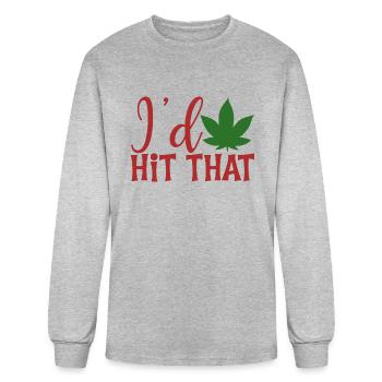 I d Hit That - Men's Long Sleeve T-Shirt - heather gray - Front