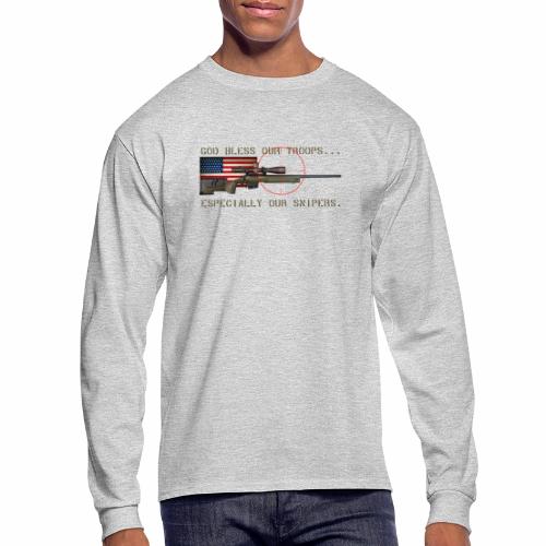God Bless Our Snipers - Men's Long Sleeve T-Shirt