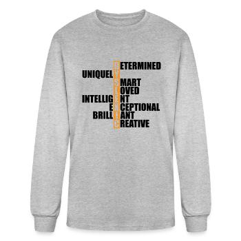 Dyslexia - Dyslexic Acronym b - Men's Long Sleeve T-Shirt - heather gray - Front