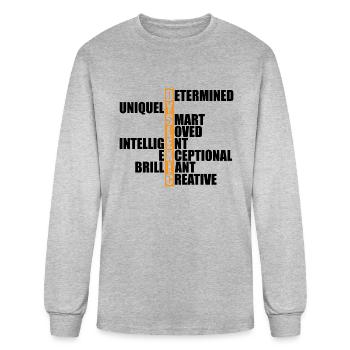 Dyslexia Dyslexic Acronym - Men's Long Sleeve T-Shirt - heather gray - Front