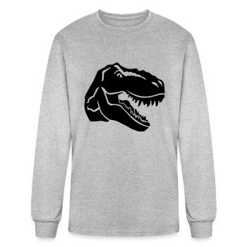 T-Rex - Men's Long Sleeve T-Shirt - heather gray - Front