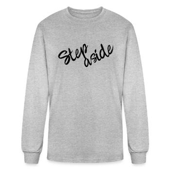 step aside T-shirt - Men's Long Sleeve T-Shirt - heather gray - Front