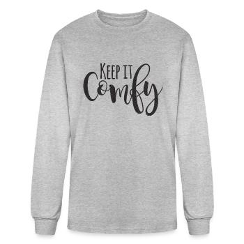 Keep It Comfy nature - Men's Long Sleeve T-Shirt - heather gray - Front