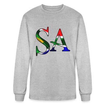 South Africa Flag - Men's Long Sleeve T-Shirt - heather gray - Front