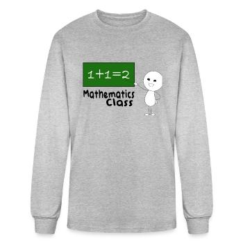 Mathematics class - Men's Long Sleeve T-Shirt - heather gray - Front