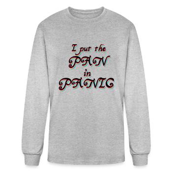 I put the Pan in Panic - Men's Long Sleeve T-Shirt - heather gray - Front