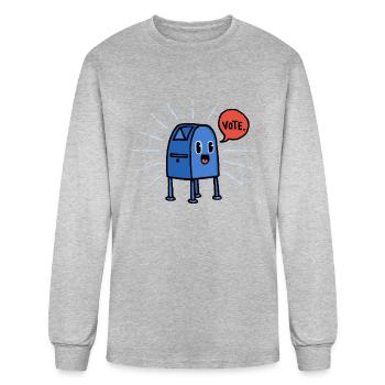 Vote - Men's Long Sleeve T-Shirt - heather gray - Front