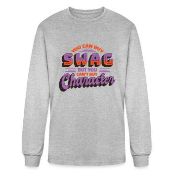 Swag Character - Men's Long Sleeve T-Shirt - heather gray - Front