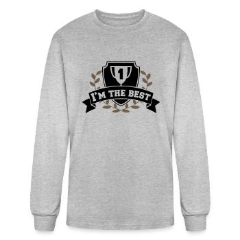 I m Number One - Men's Long Sleeve T-Shirt - heather gray - Front